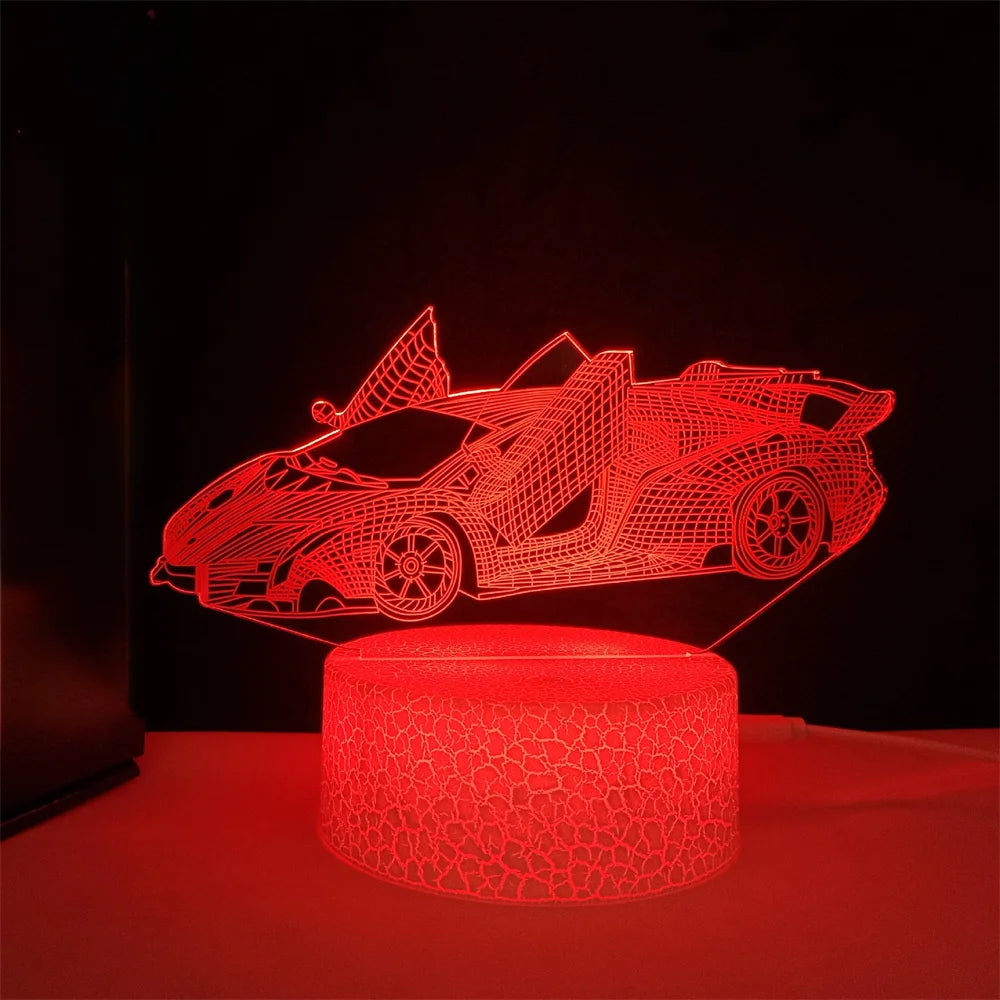 Race Car 3D Night Lamp