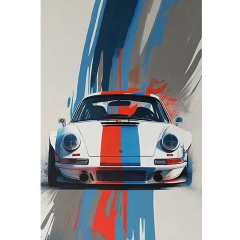 Graffiti Race Car Poster Wall Art