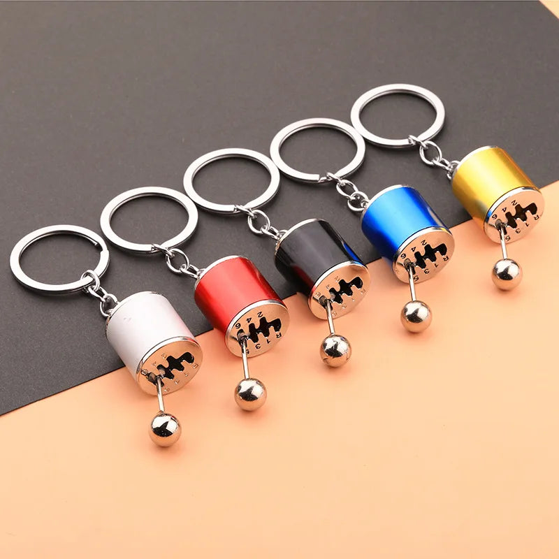 Six Gear Shift Car Keychain