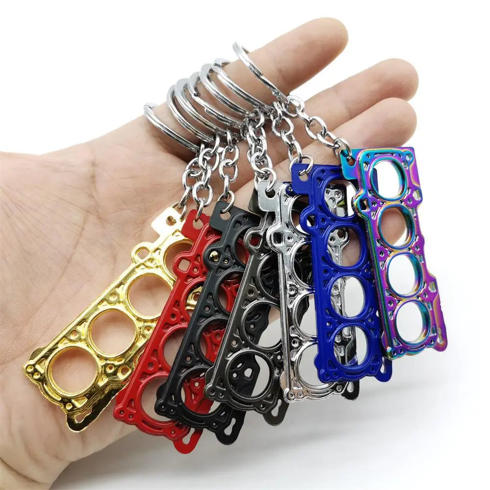 Engine Gasket Car Keychain