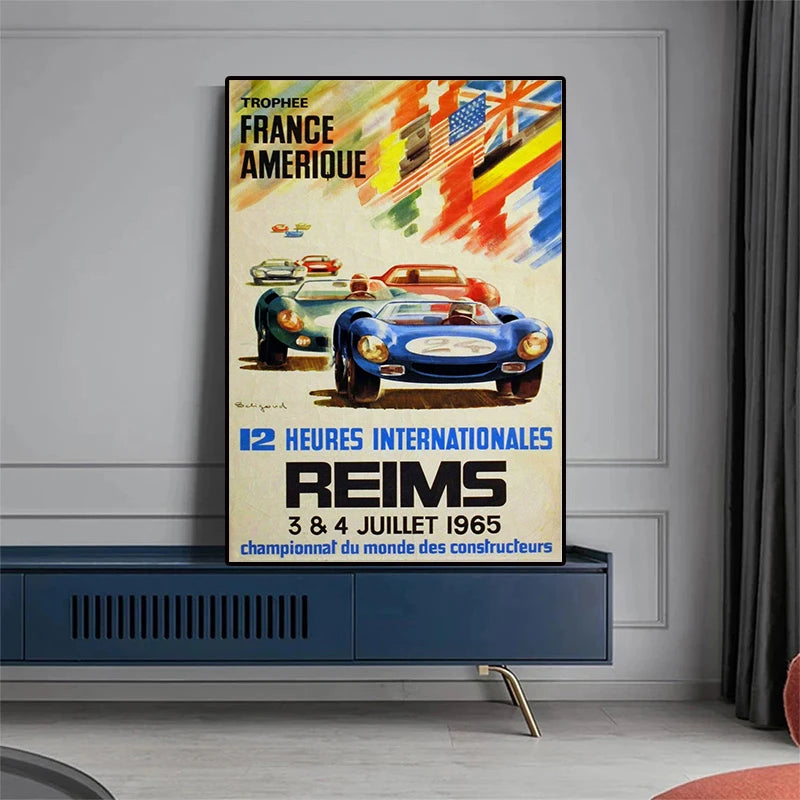 F1 Race Car Poster Wall ARt