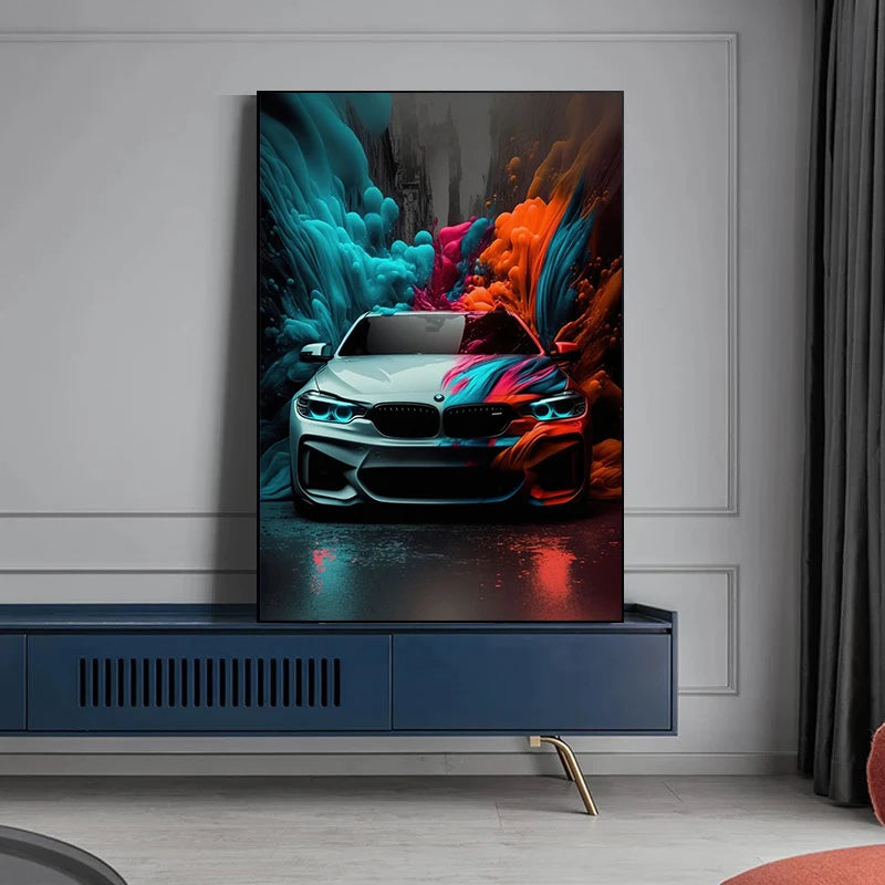 Futuristic Cars Poster Wall Art