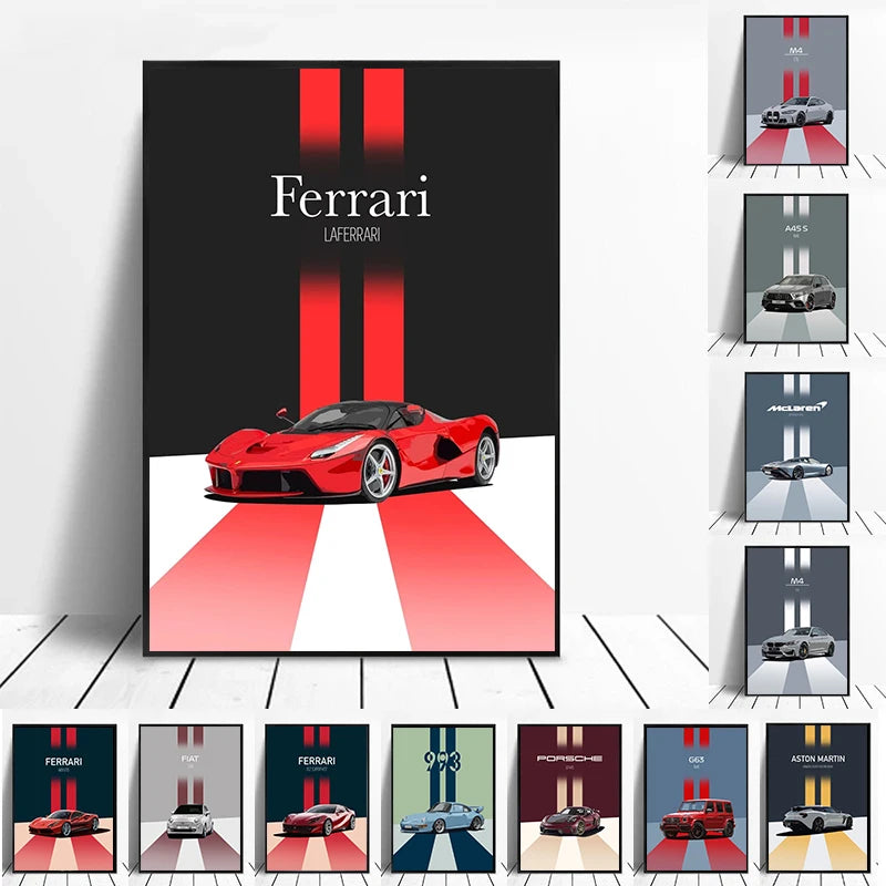 Waterproof Car Poster Wall Art