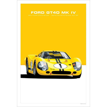 Retro Racing Car Poster Wall Art