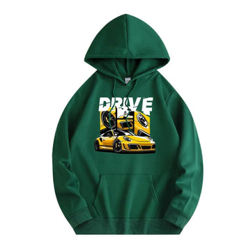 Car Print Pocket Hoodie